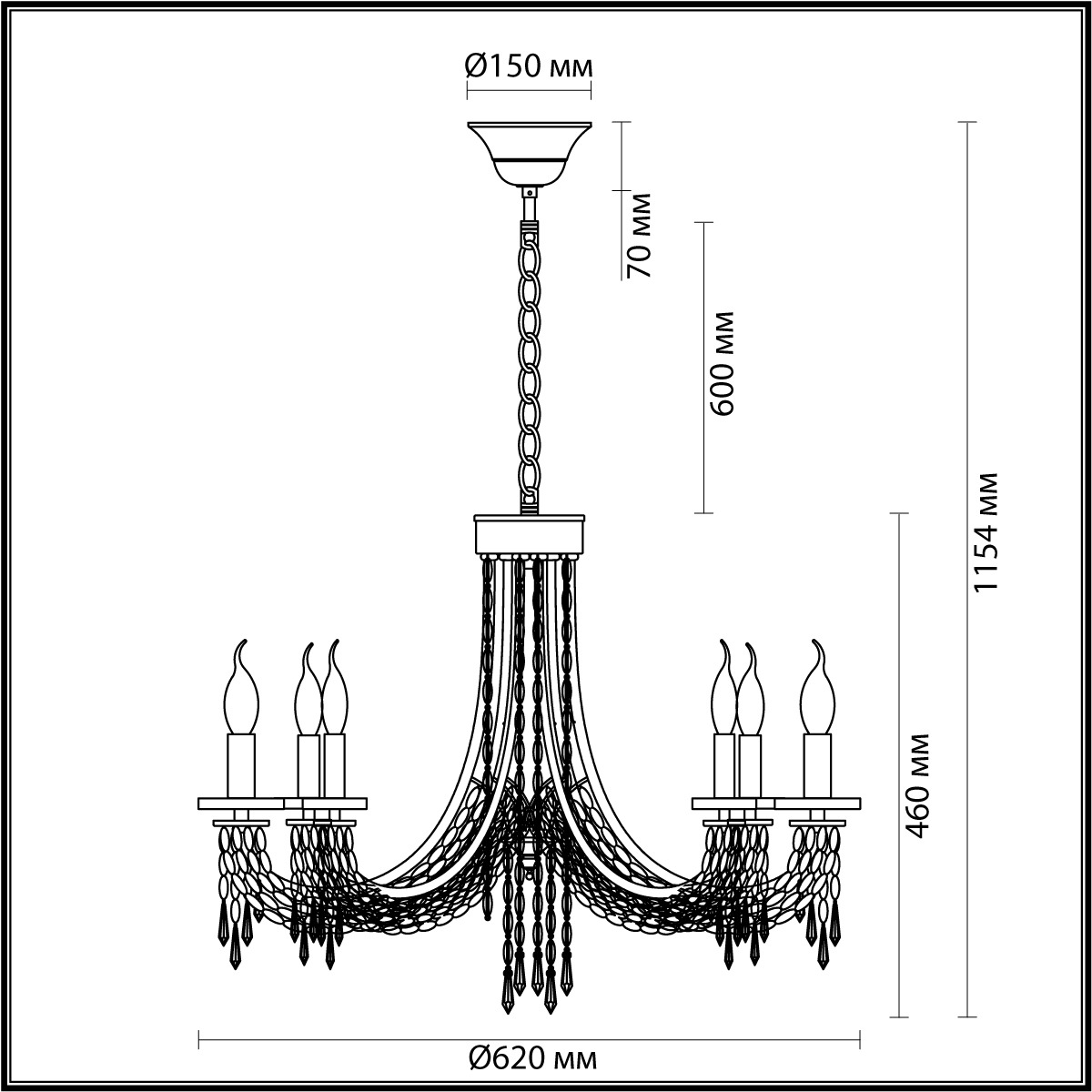 Подвесная люстра Odeon Light Capel 5063/6 ODL24 537  золото/прозрачный/металл/хрусталь E14 6*40W купить выгодно в  интернет-магазине Лю.ру - Доставка в Москве, по России