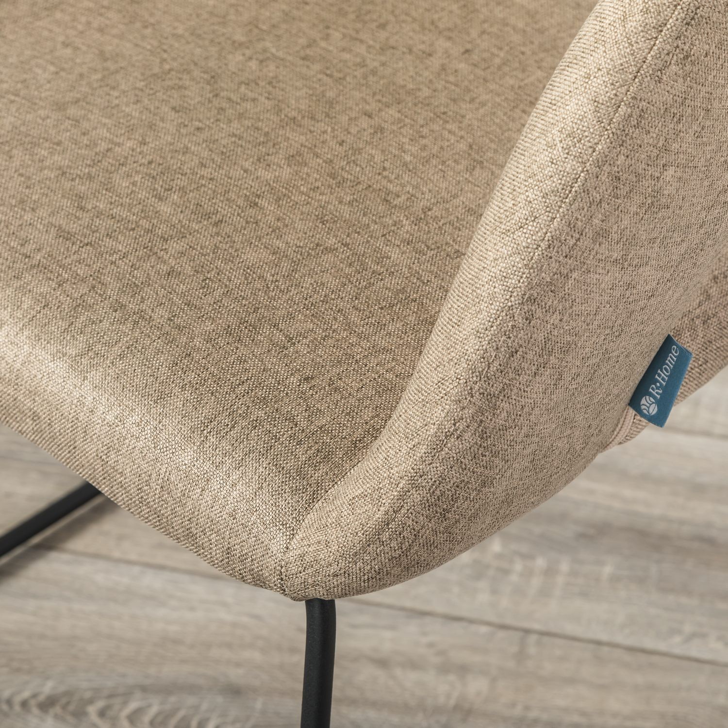 Изображение товара Обеденный стул R-Home Hugs beige металлический с рогожкой