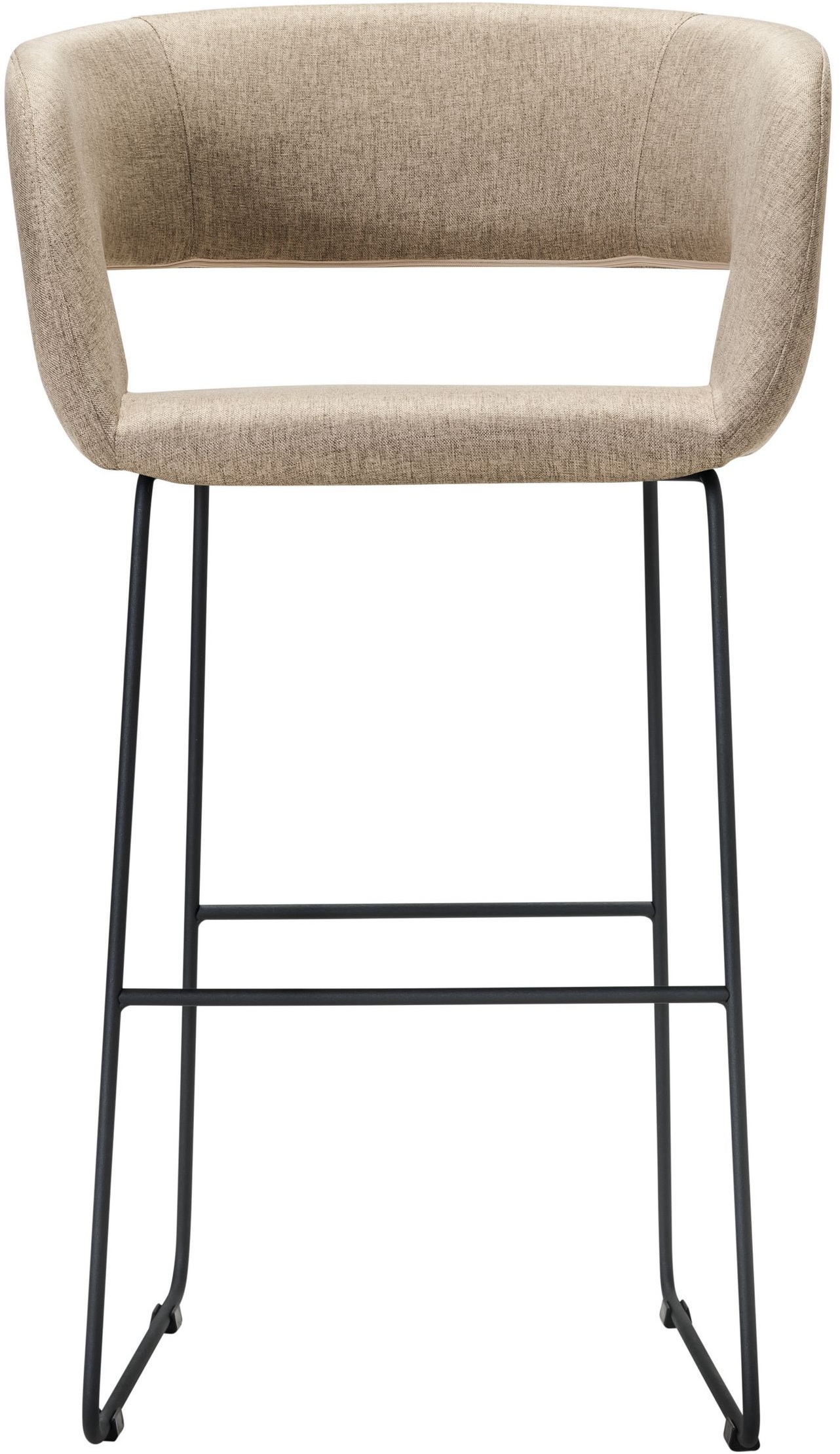 Изображение товара Барный стул R-Home модель 410231101h_Beige_черн_БАР с надежной металлической конструкцией и мягкой 