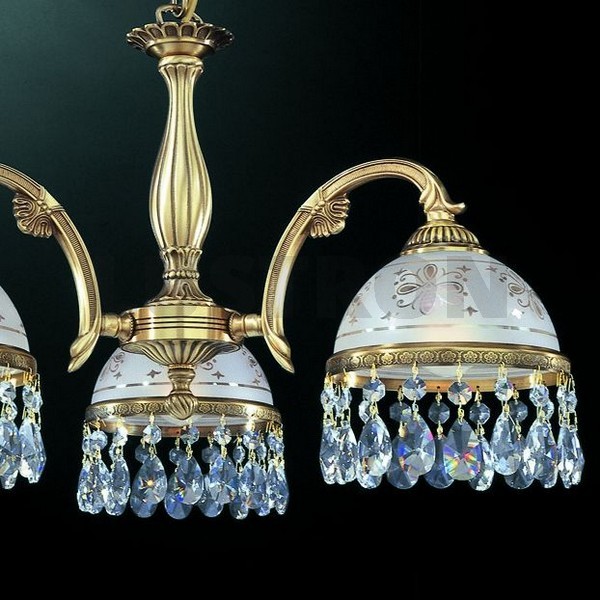 Изображение товара Подвесная люстра L.6000/3 Reccagni Angelo 3 плафона бронза классика