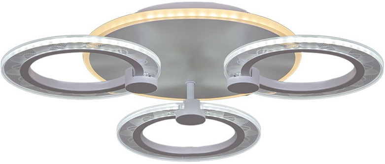 Изображение товара Потолочная люстра светодиодная на штанге с пультом Reluce 20309-0.3-3+1 WT 57W кольцо