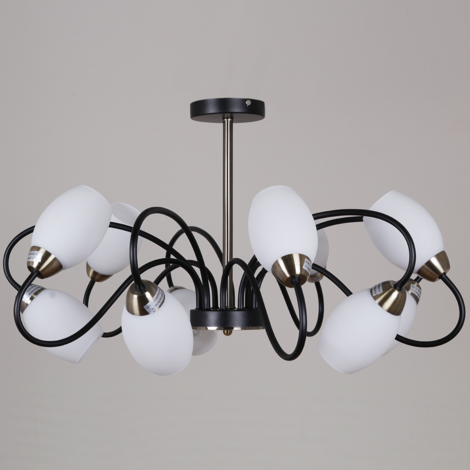 Изображение товара Потолочная люстра на штанге Reluce 01270-0.3-10B BK+AB