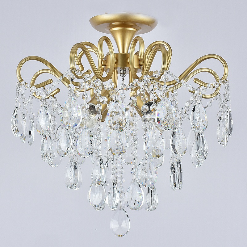 Изображение товара Потолочная люстра хрустальная на штанге Reluce 04066-0.3-04 MATT GOLD+CR