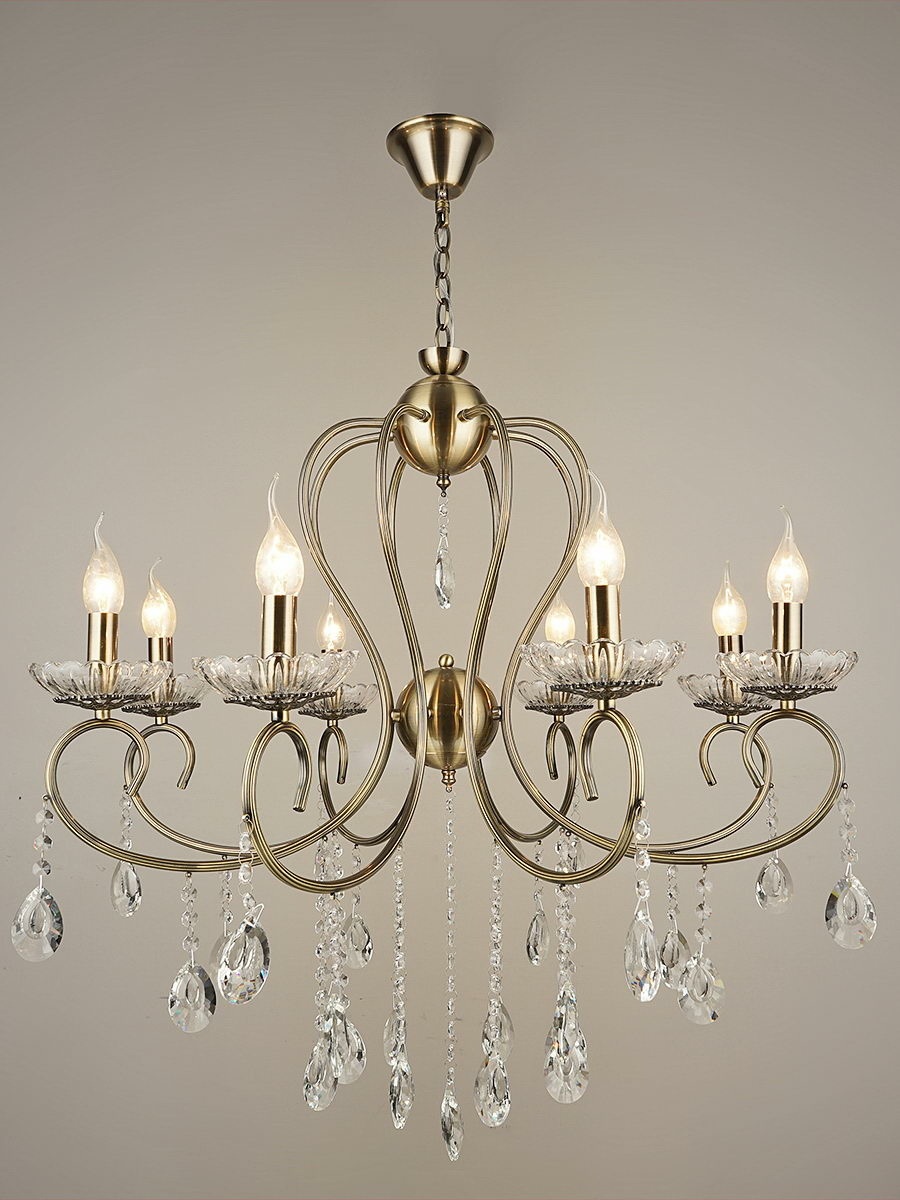 Изображение товара Подвесная люстра Reluce 04462-0.4-08 с хрусталем и подвесками для классического интерьера