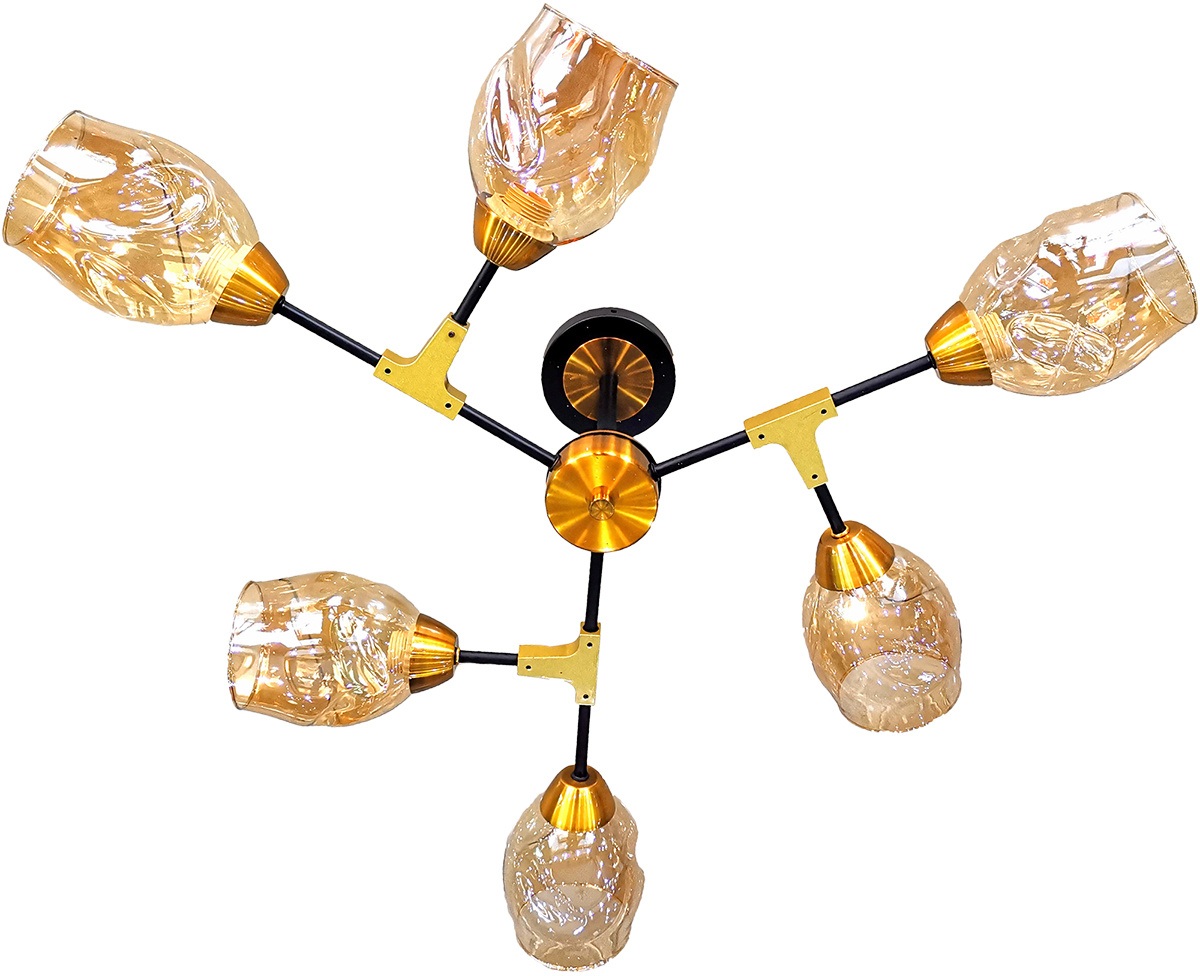 Изображение товара Потолочная люстра на штанге Reluce 81702-0.3-06 современная бронзовая 6 ламп