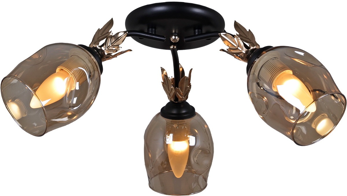 Изображение товара Потолочная люстра Reluce 81701-0.3-03 стиль модерн с 3 стеклянными плафонами