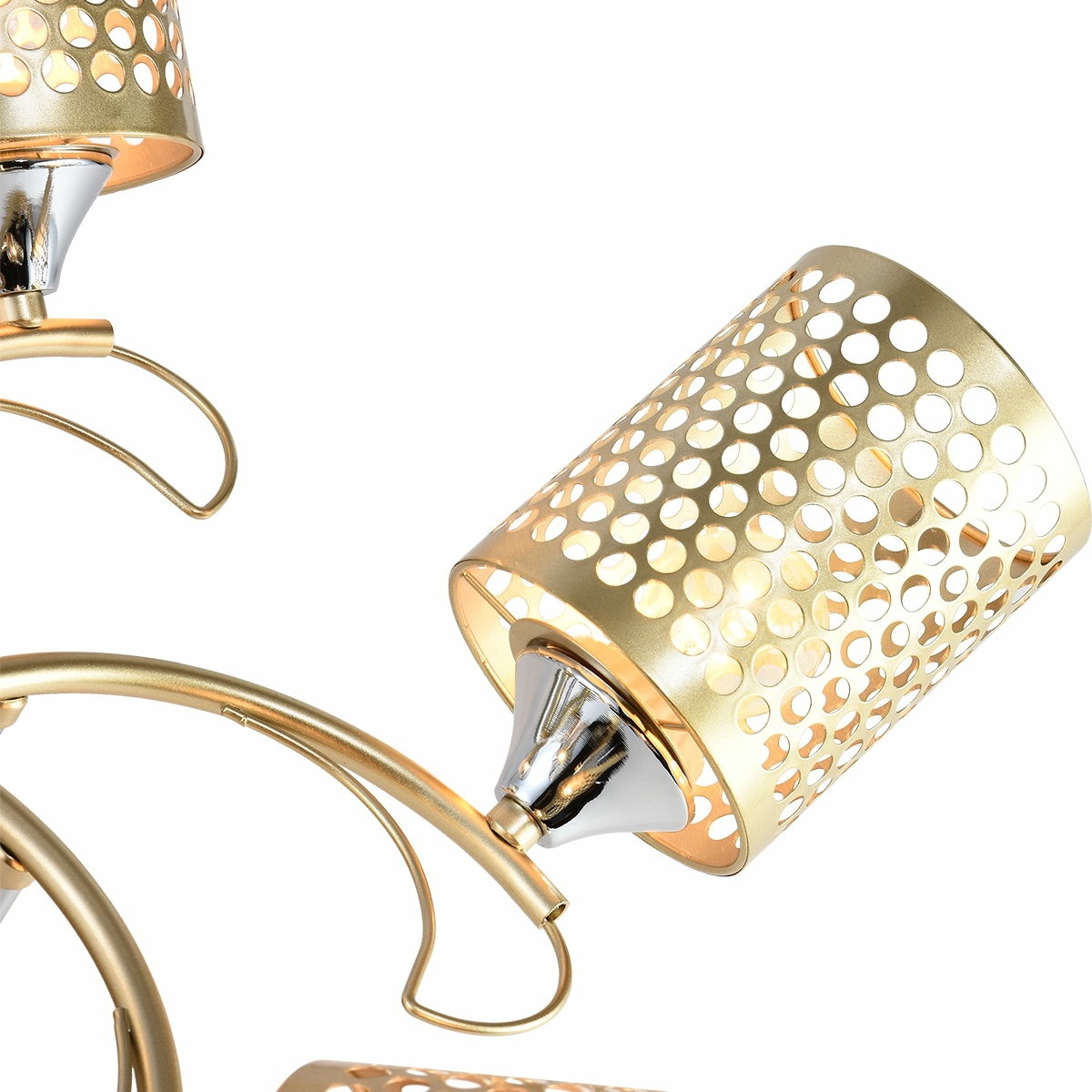 Изображение товара Потолочная люстра на штанге Reluce 01322-0.3-05 MATT GOLD+CR современный дизайн