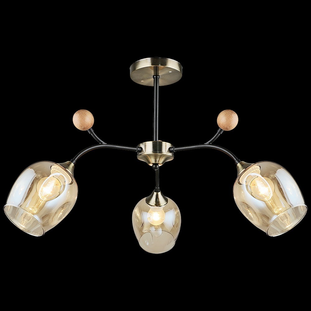 Изображение товара Потолочная люстра Reluce 02009-0.3-03 AB+BK в современном стиле