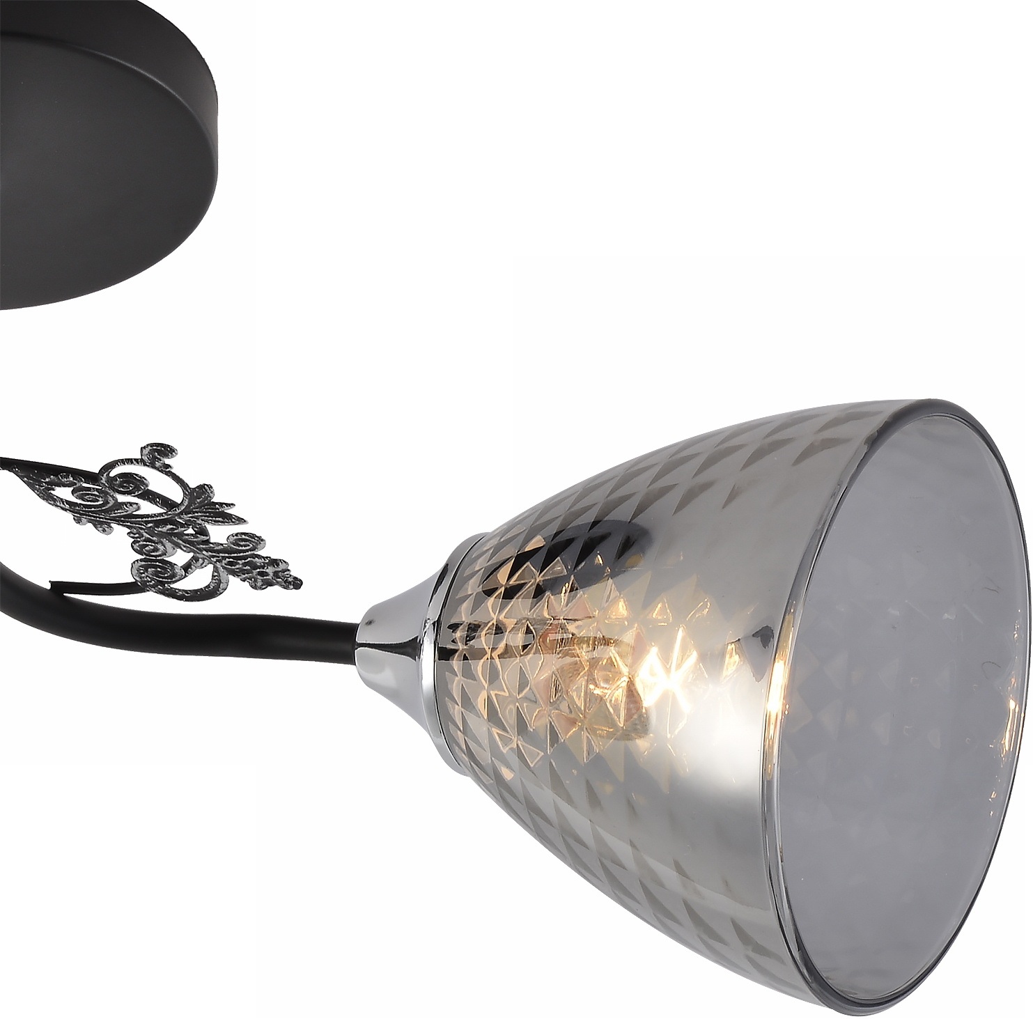 Изображение товара Потолочная люстра на штанге Reluce 01525-0.3-02 BK+CR