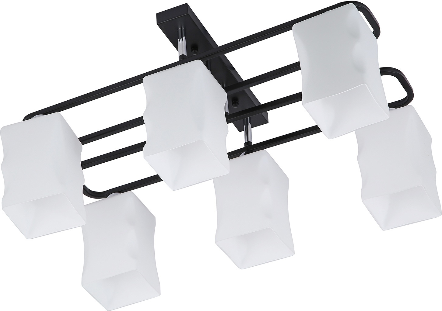 Изображение товара Потолочная люстра на штанге Reluce 06595-0.3-06 6 плафонов современная черно-белая