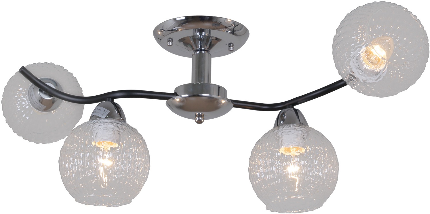 Изображение товара Потолочная люстра на штанге Reluce 07624-0.3-04 CR+BK современный дизайн