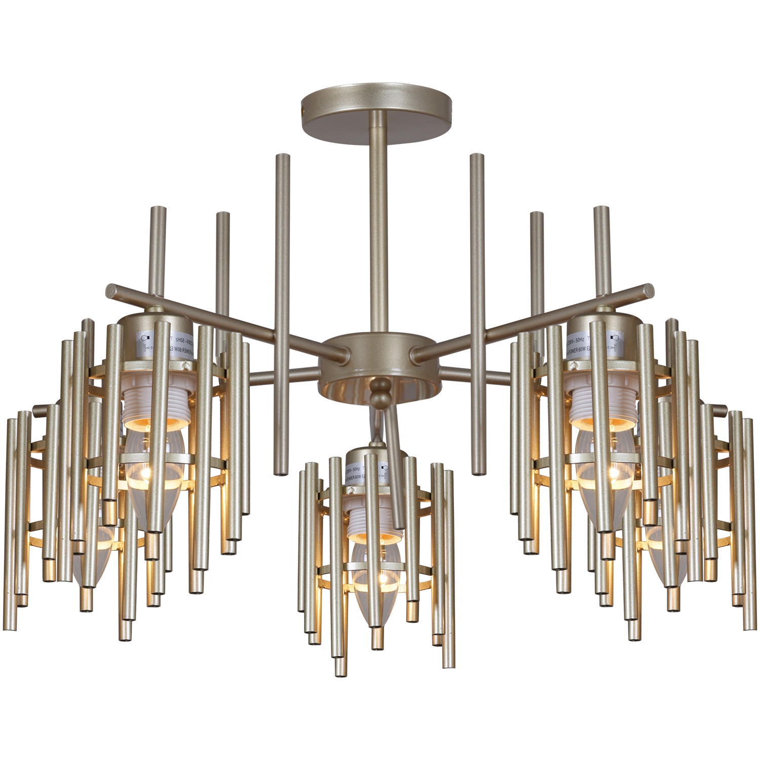 Изображение товара Потолочная люстра на штанге Reluce 01508-0.3-05 PG в стиле лофт