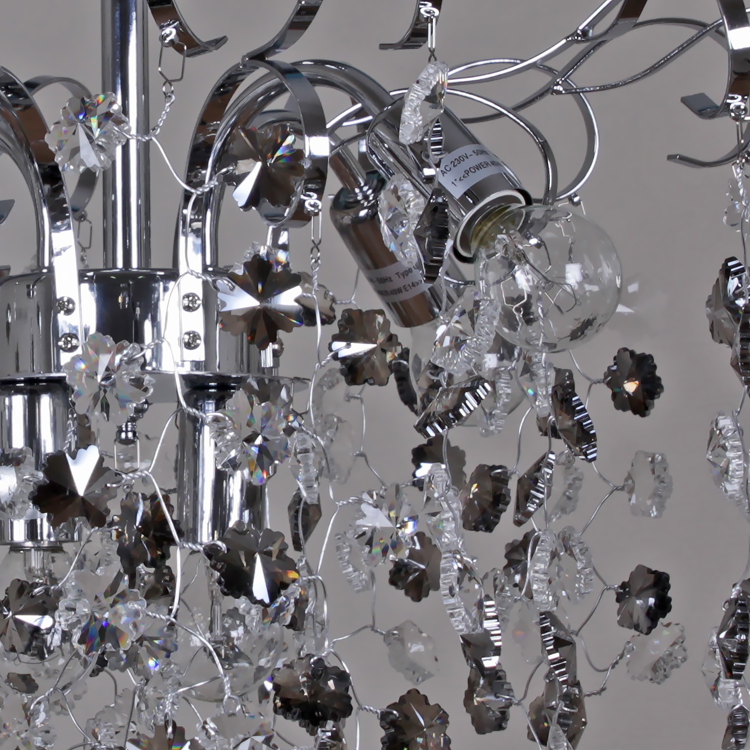 Изображение товара Потолочная хрустальная люстра на штанге Reluce 08285-0.4-06 CR стиль арт-деко