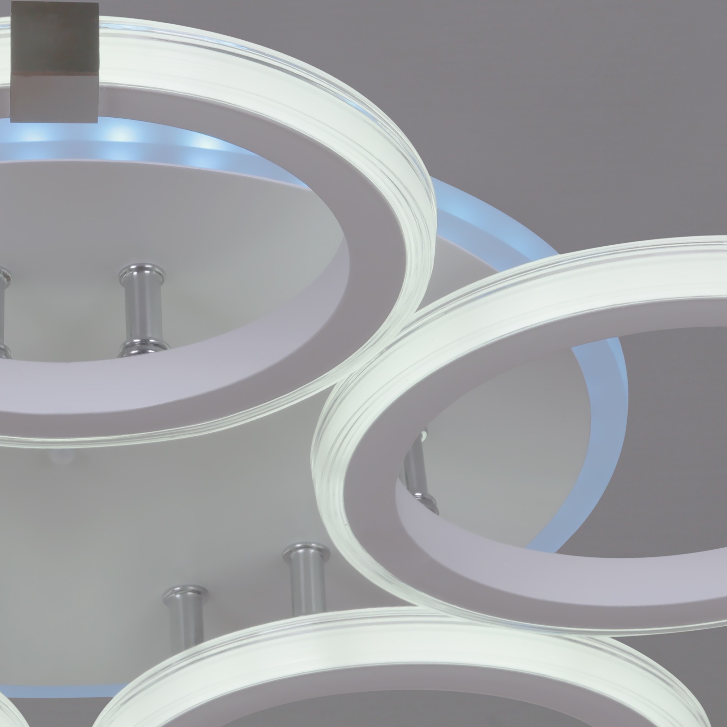 Изображение товара Потолочная люстра (+ночной режим) с пультом светодиодная на штанге Reluce 06319-3.3-05 WH+CR (RGB)