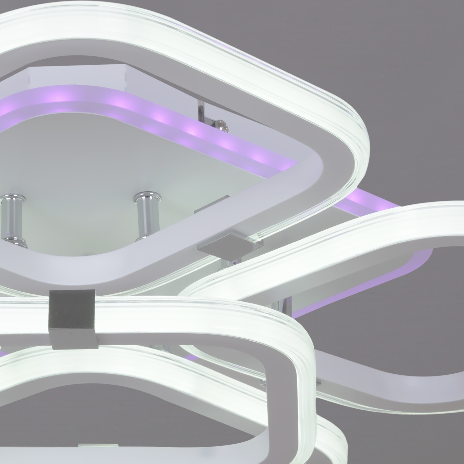 Изображение товара Потолочная люстра (+ночной режим) с пультом светодиодная на штанге Reluce 06321-3.3-05 WH+CR (RGB)