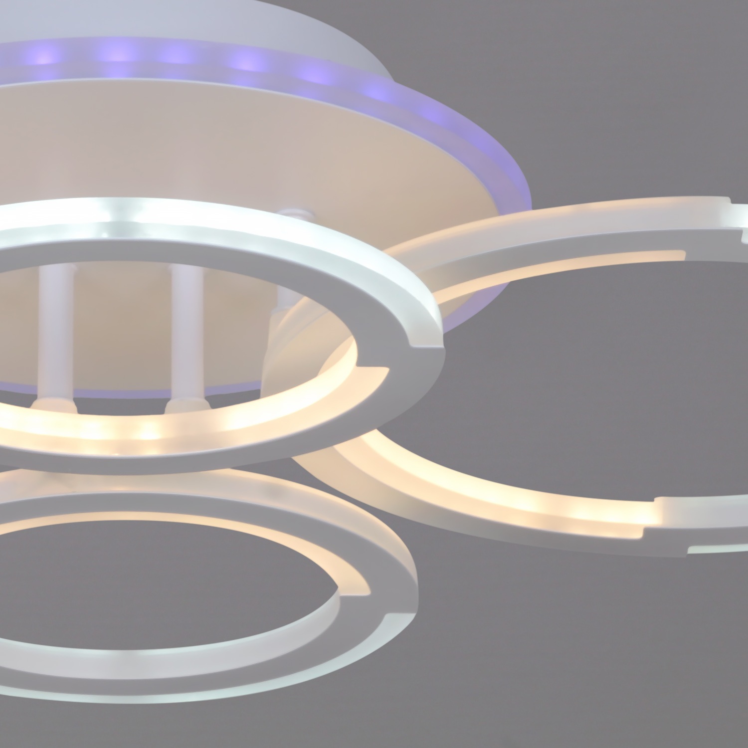 Изображение товара Потолочная люстра (+ночной режим) светодиодная на штанге с пультом Reluce 09820-3.3-2+2A WH (RGB)