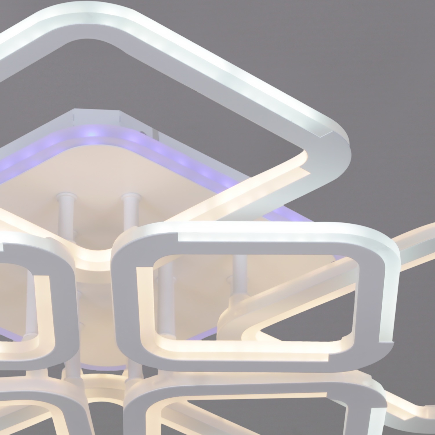 Изображение товара Люстра led с rgb подсветкой (+ночной режим) светодиодная на штанге с пультом Reluce 09821-3.3-4+4 WH (RGB)