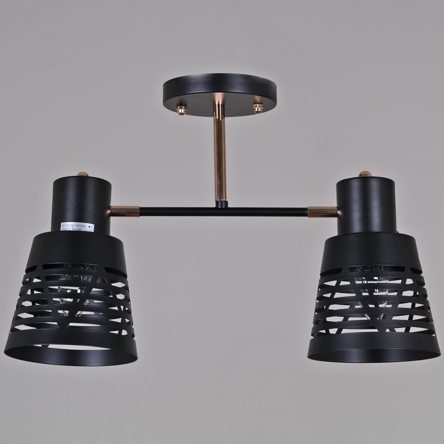 Изображение товара Потолочная люстра Reluce 06074-3.3-02 BK+FG в стиле лофт