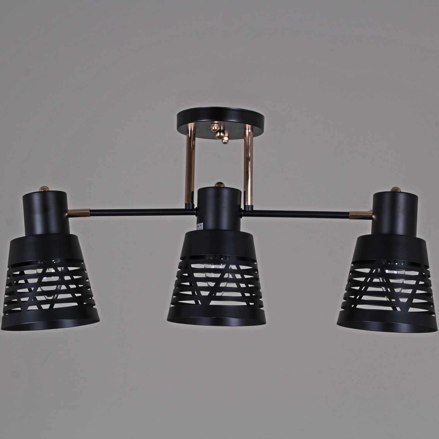 Изображение товара Потолочная люстра на штанге Reluce 06074-3.3-03 BK+FG