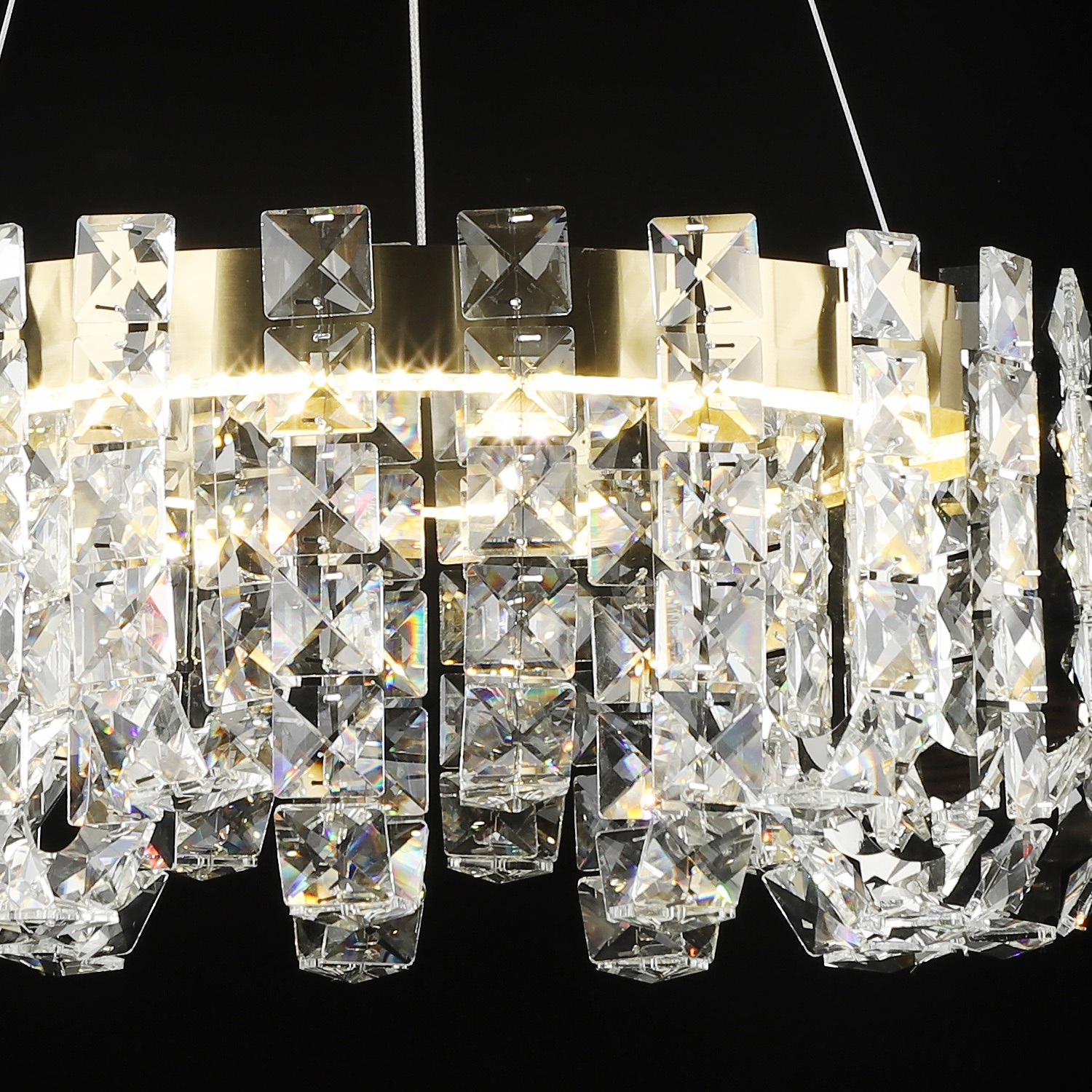 Изображение товара Люстра подвесная диаметром 40 см хрустальная светодиодная Reluce 02601-0.4-80W LED COP+CH