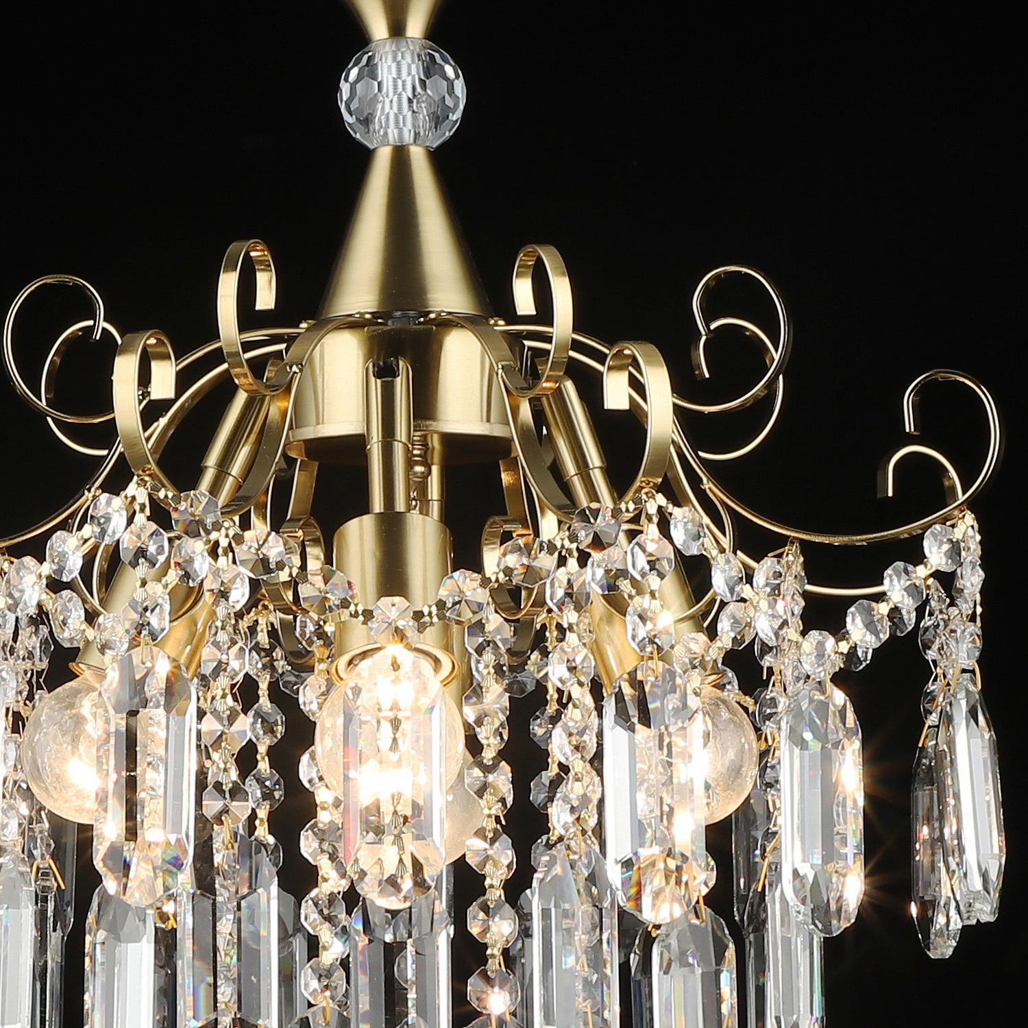 Изображение товара Подвесная люстра хрустальная Reluce 02586-0.4-04 COP классика арт-деко прозрачный хрусталь