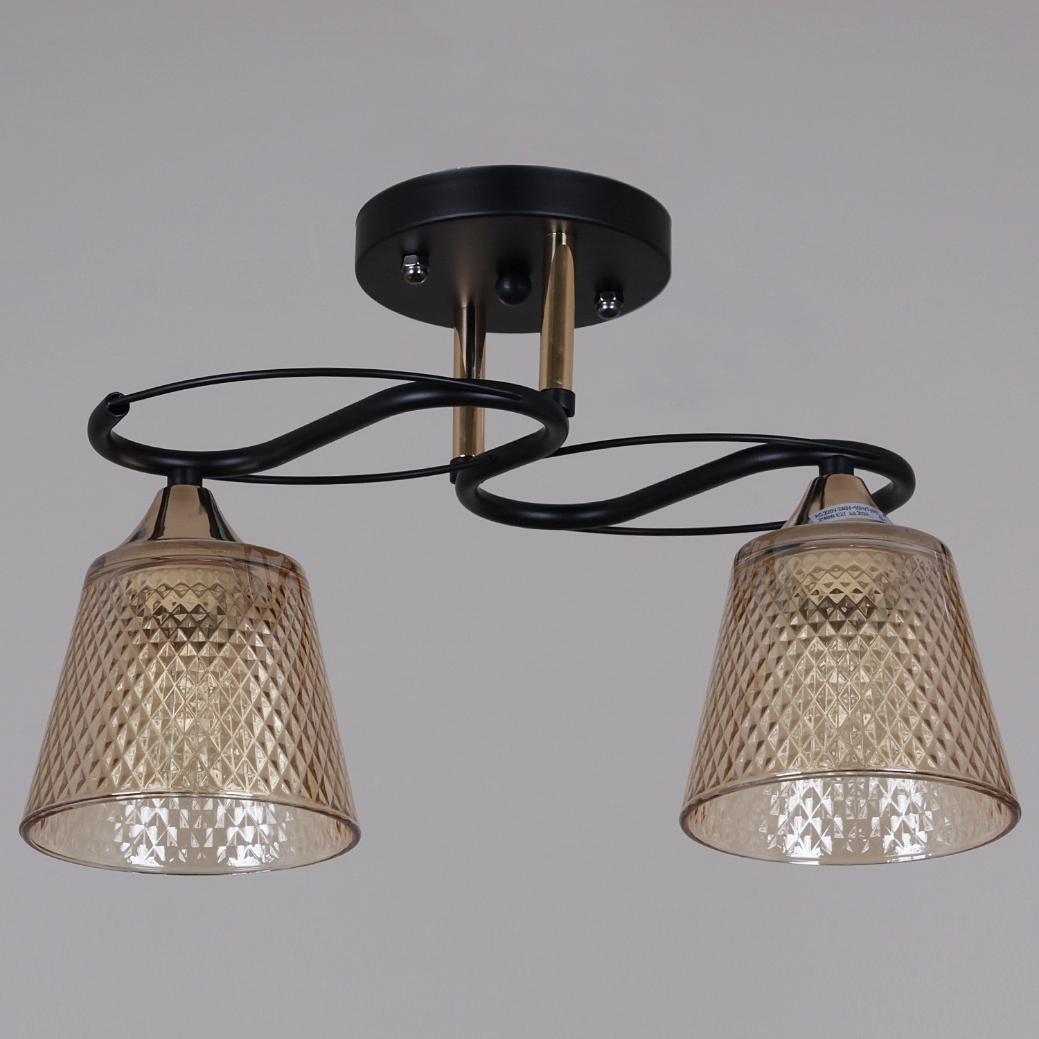 Изображение товара Потолочная люстра на штанге Reluce 06087-0.3-02 BK+FG