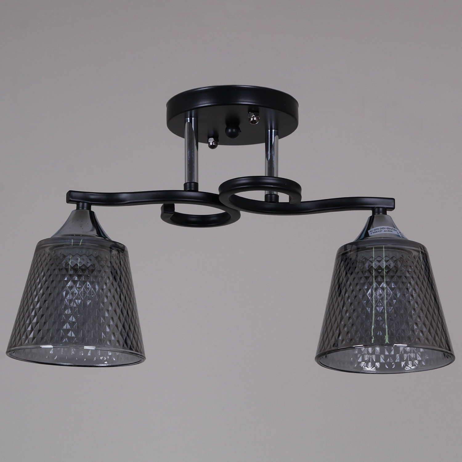 Изображение товара Потолочная люстра на штанге Reluce 06089-0.3-02 BK+CR современная освещение