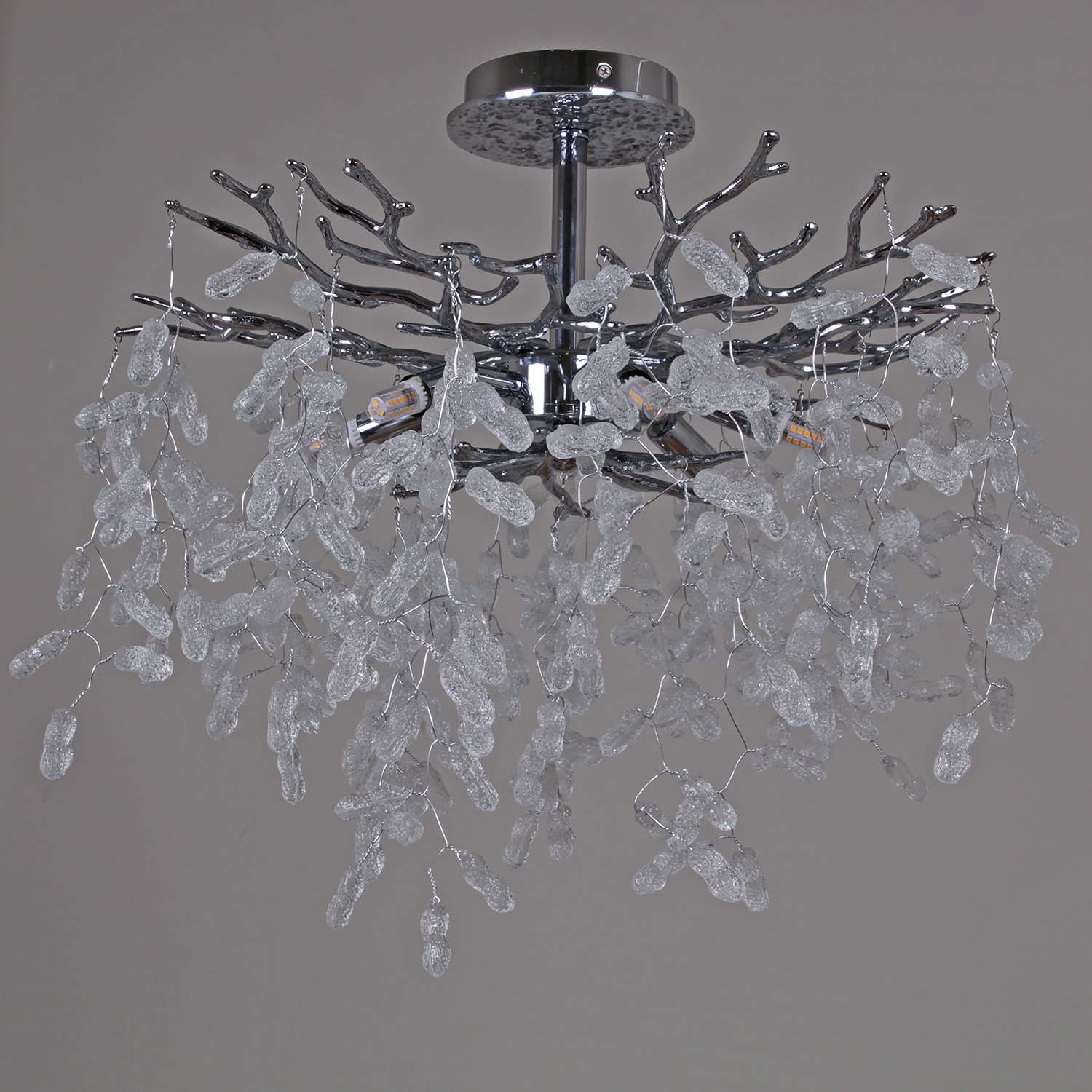 Изображение товара Потолочная люстра на штанге хрустальная Reluce 33029-0.4-460 CH арт-деко