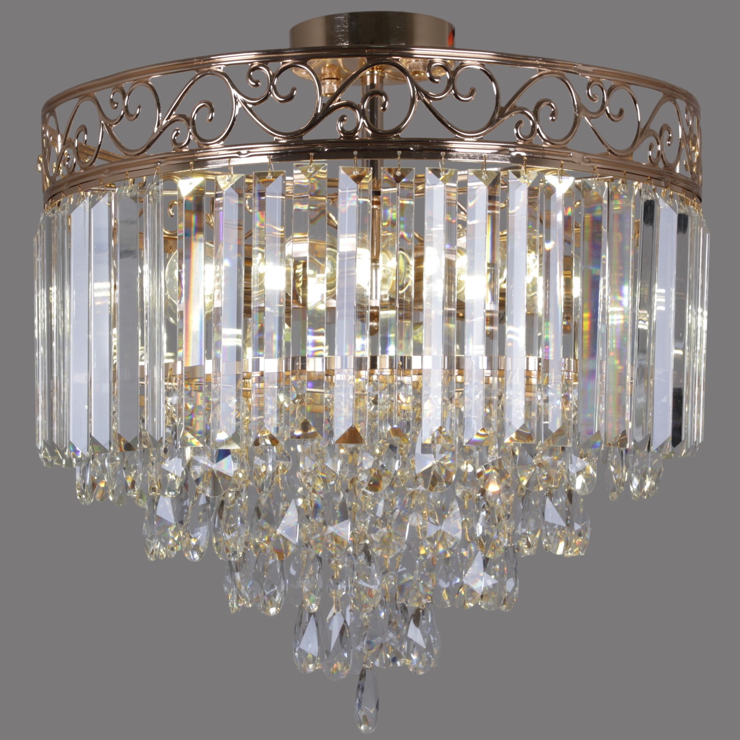 Изображение товара Потолочная люстра хрустальная на штанге Reluce 90183-0.3-06 FGD