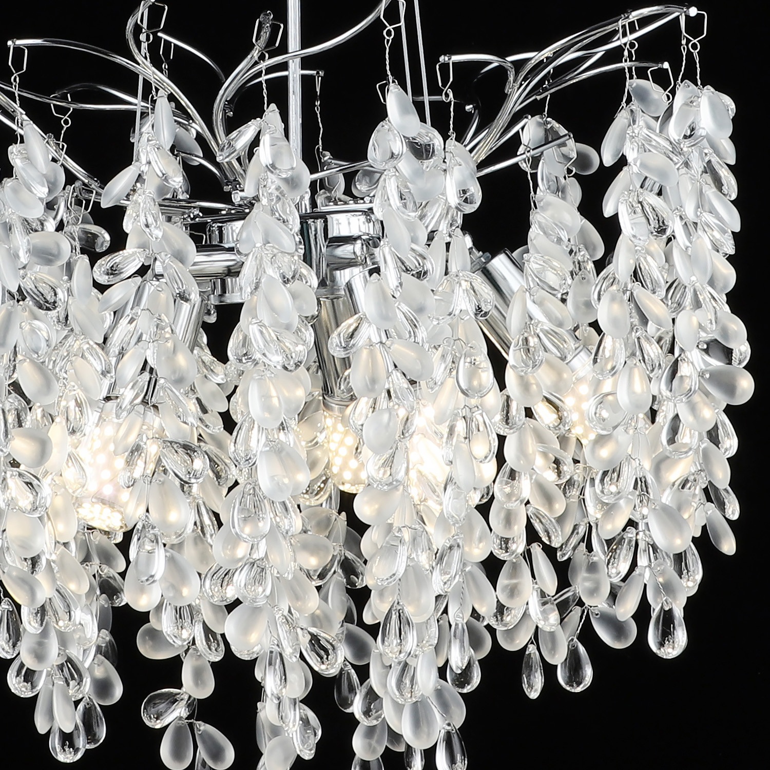 Изображение товара Подвесная люстра хрустальная Reluce Арт-Деко 5 ламп с прозрачным хрусталем