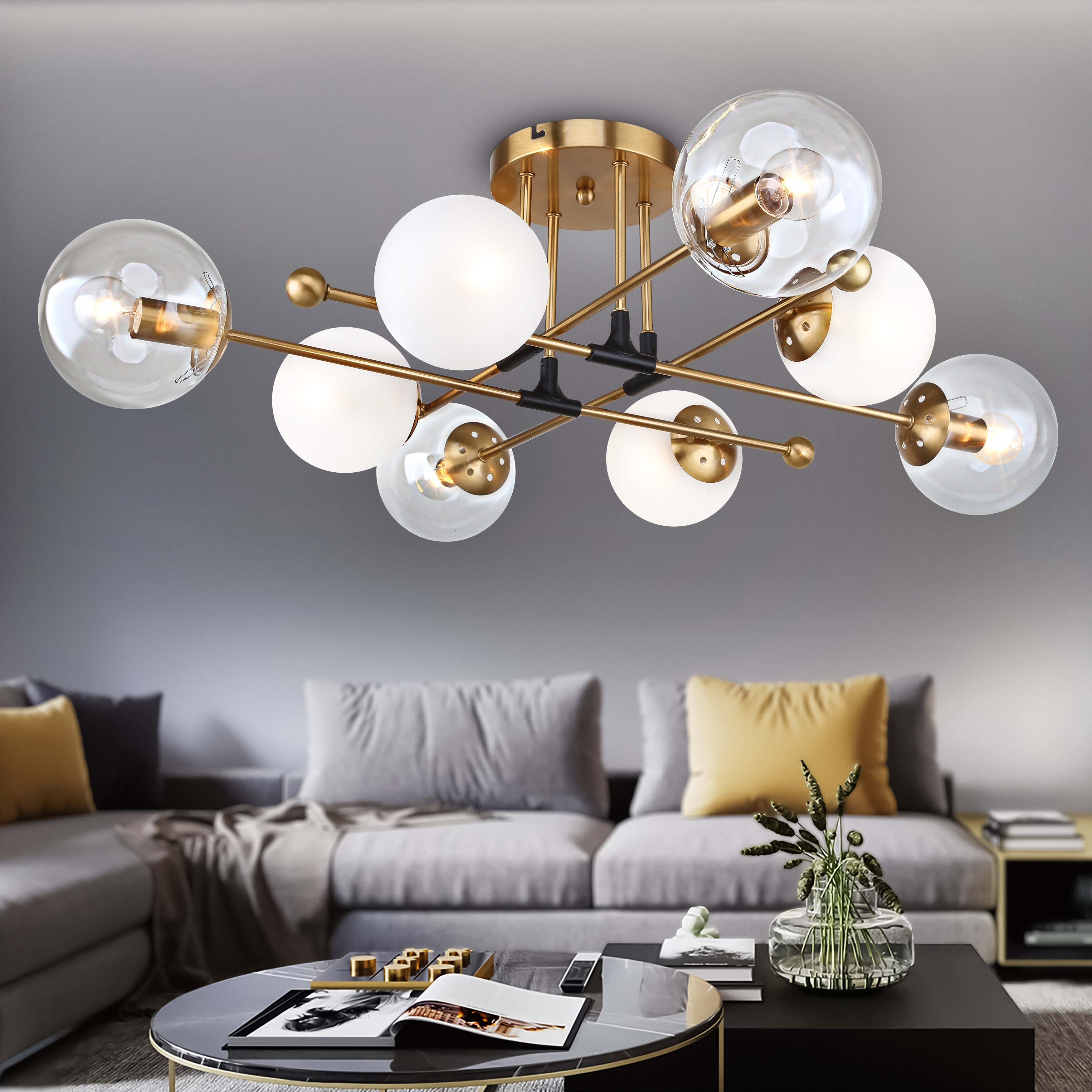 Изображение товара Потолочная люстра на штанге Rivoli Darlene 3145-308 шарики