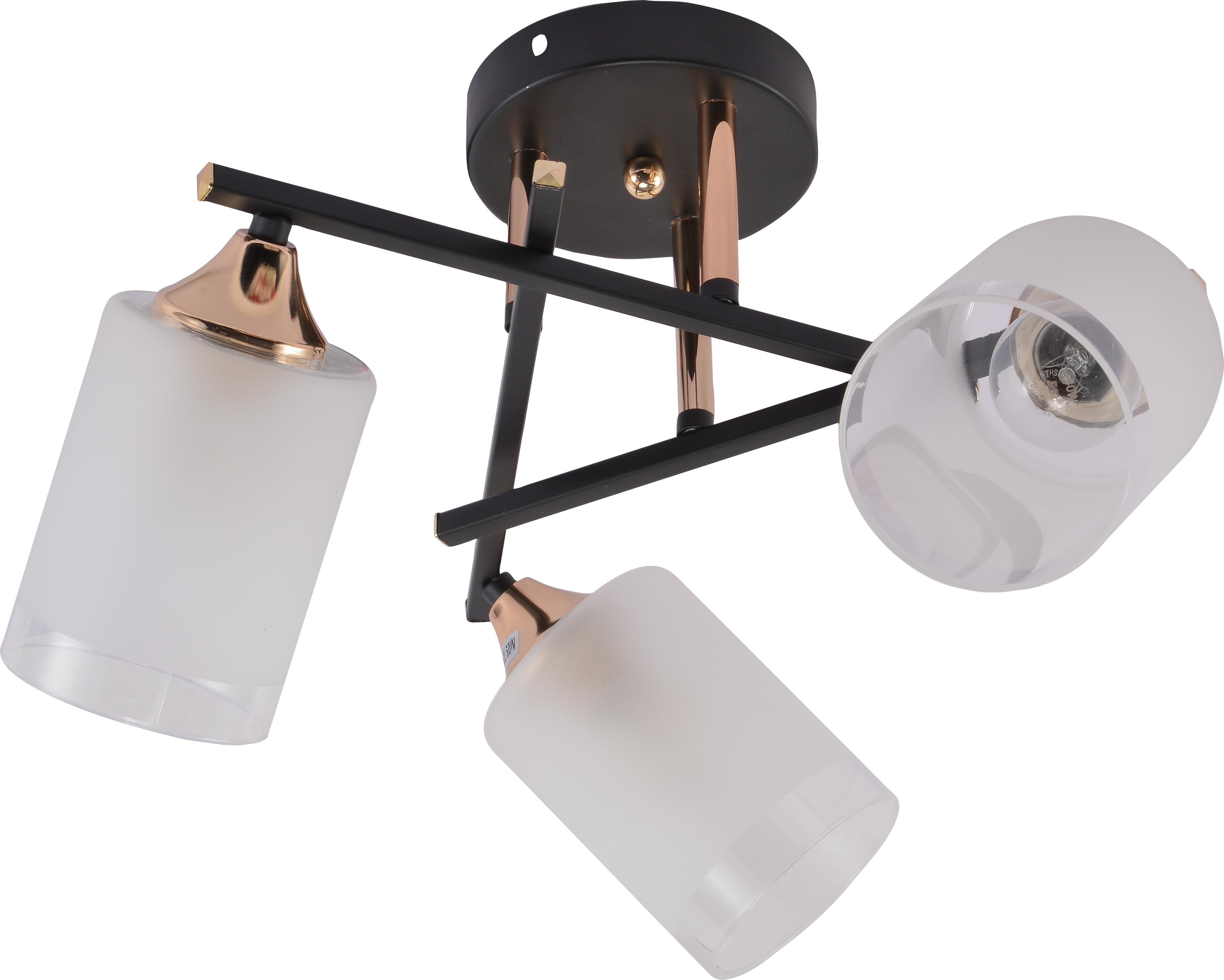 Изображение товара Потолочная люстра на штанге Rivoli Fiona 3163-303 стиль модерн 3 плафона белый стекло