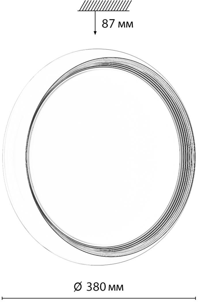 Изображение товара Настенно-потолочный светильник Sonex Tofiq Black 7651/DL с LED 48Вт 4000К IP43