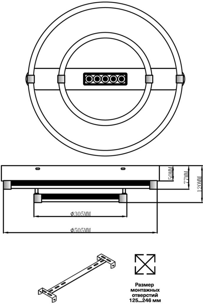 Изображение товара Люстра потолочная с пультом длиной 50 см Sonex Trecky 7665/55LR пластик/белый LED 55Вт 3000-4000-6000K 545х505 IP20