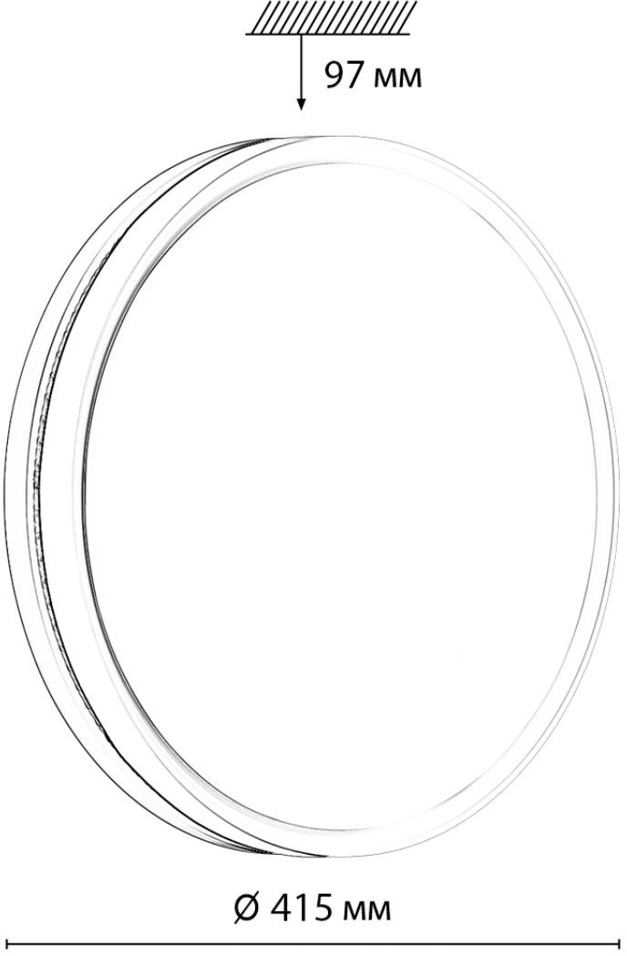 Изображение товара Настенно-потолочный светильник Sonex Nohava Brown 7668/DL потолочный LED 48Вт IP43