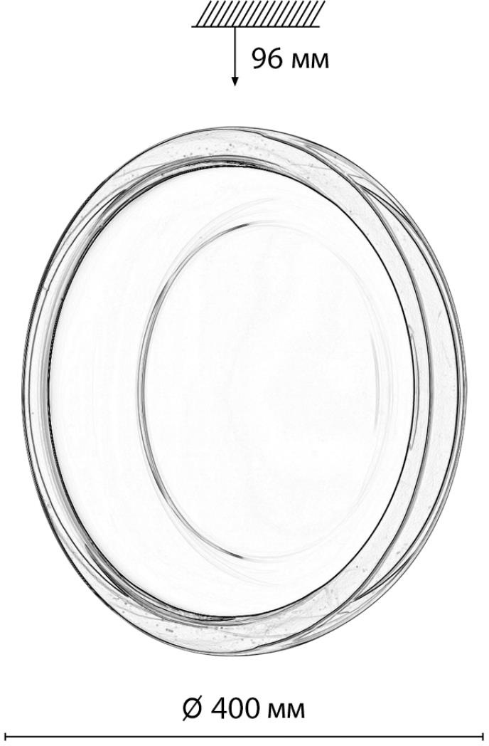 Изображение товара Настенно-потолочный светильник Sonex Portman 7778/DLN пластик/белый/розовый LED 48Вт