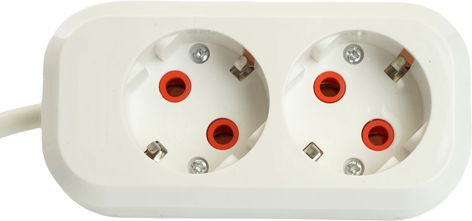 Изображение товара Удлинитель 2-х местный 2 метра с заземлением Stekker Home 49339