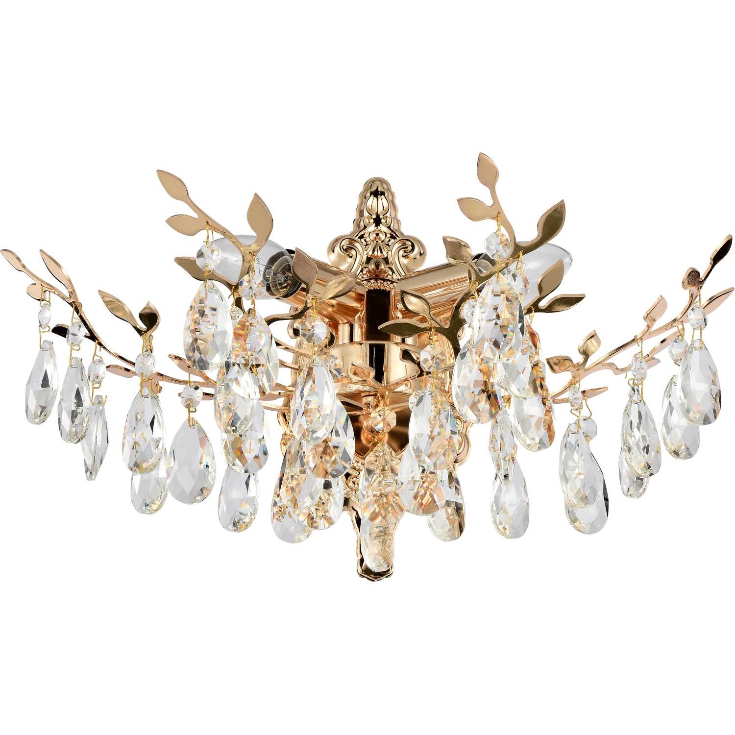 Изображение товара Настенный хрустальный светильник Stilfort Sofia 1031/03/02W классика с листьями