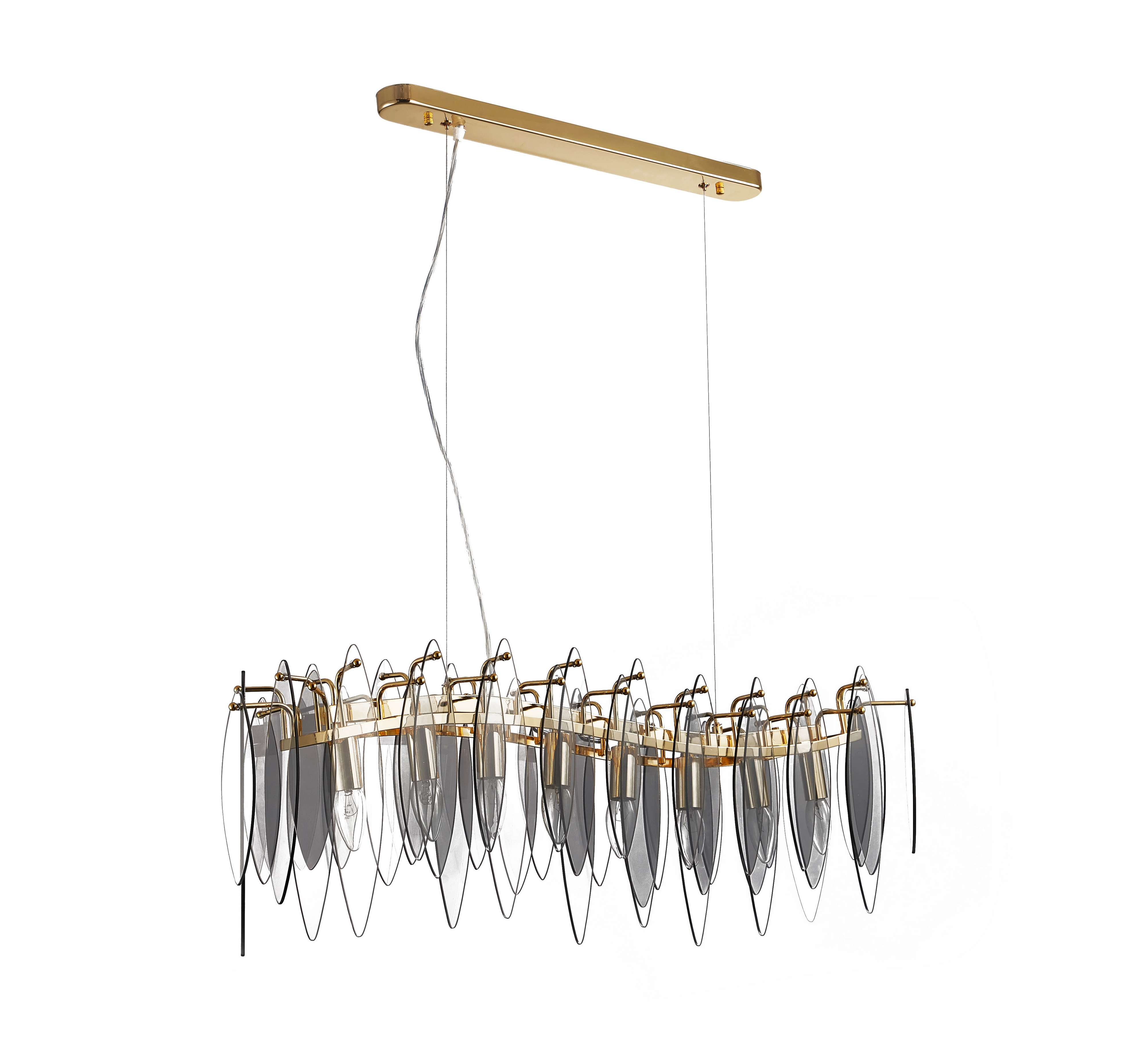 Изображение товара Подвесная люстра хрустальная Stilfort Merkel 2129/03/08P стиль модерн золото