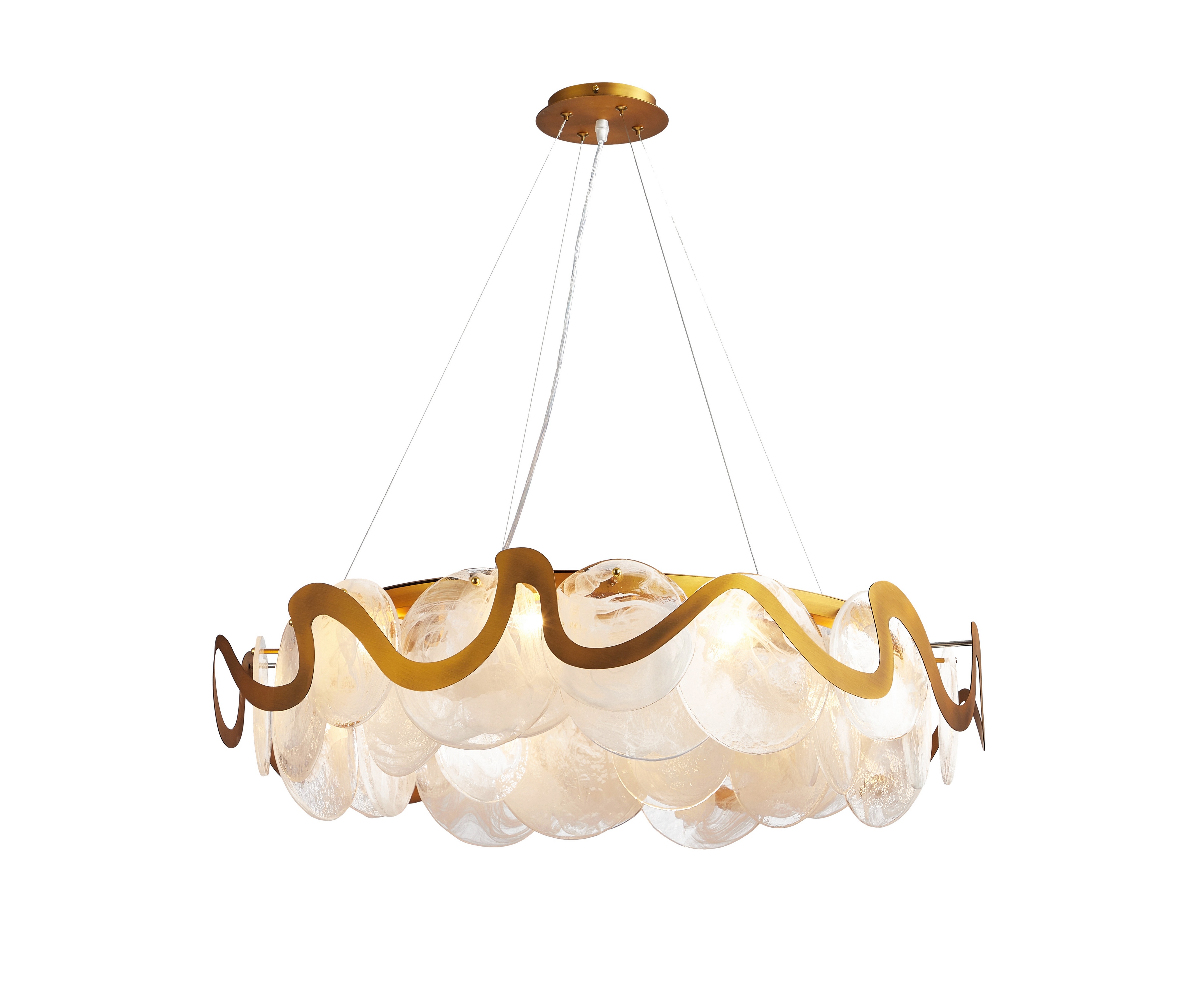 Изображение товара Подвесная люстра Stilfort Sweet 2130/03/10P арт-деко золотая 10 ламп