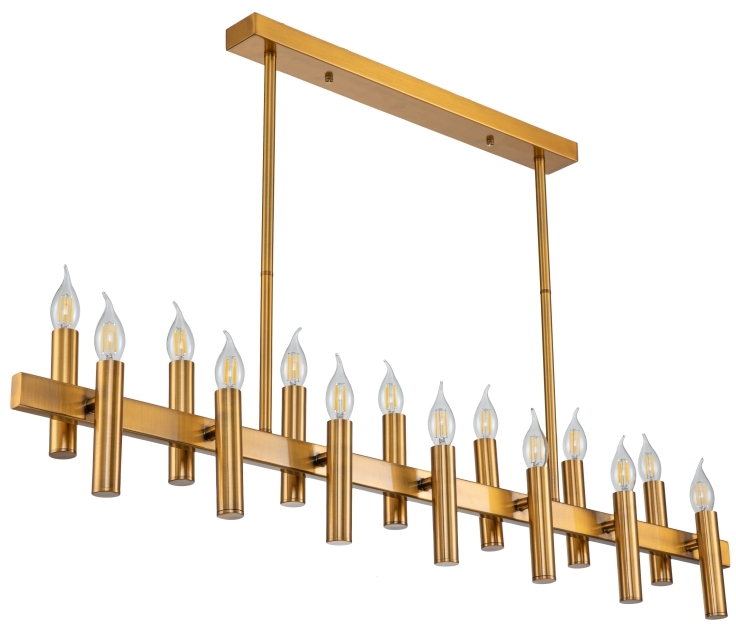 Изображение товара Потолочная люстра на штанге Stilfort Leonardo 2156/05/14PL в виде свечи