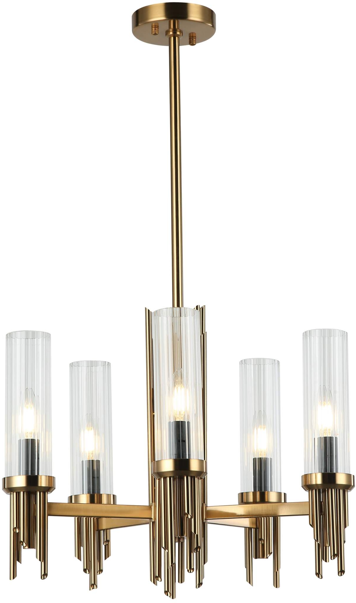 Изображение товара Потолочная люстра на штанге Stilfort Graff 2170/05/05P modern стиль бронза стекло