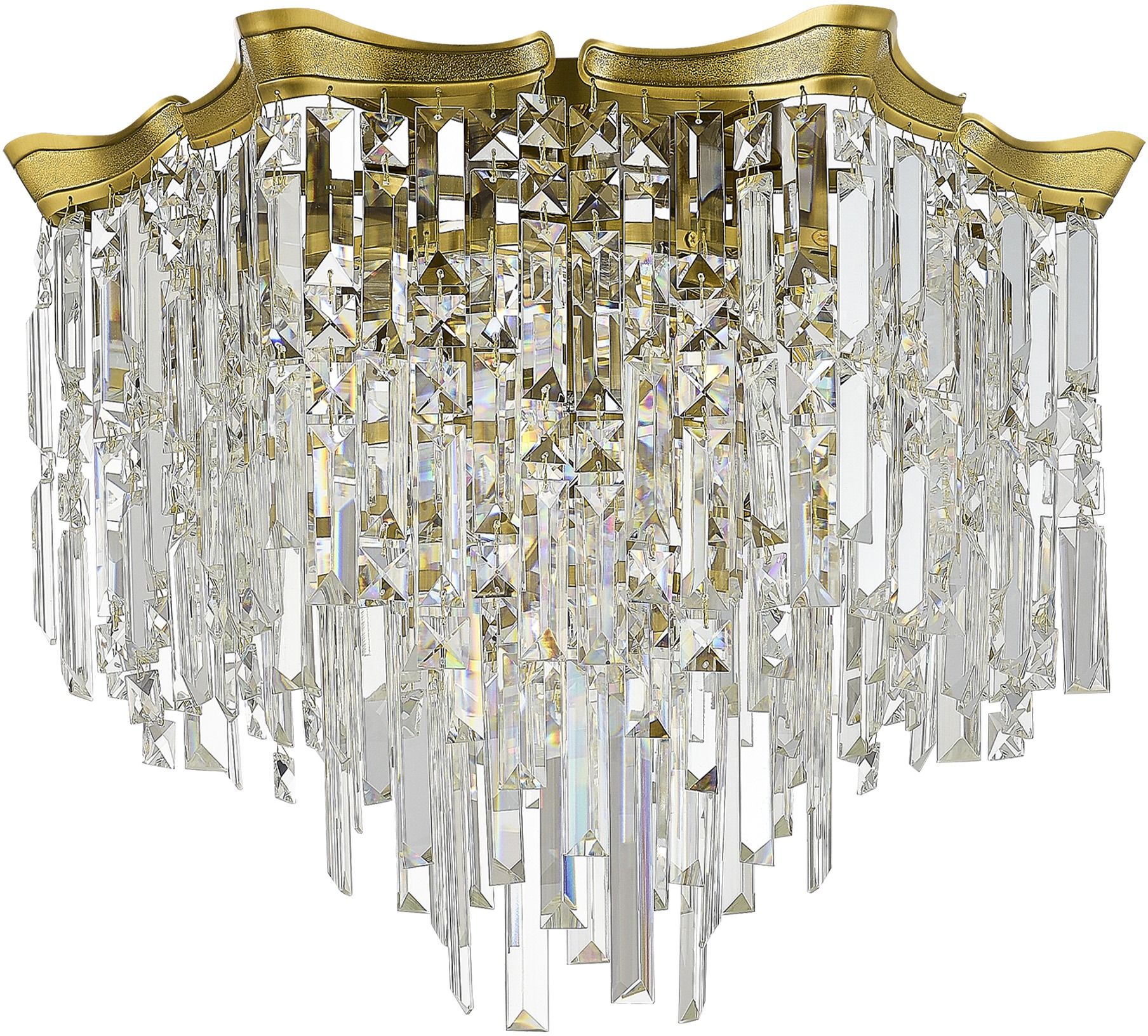 Изображение товара Потолочная люстра хрустальная ST Luce Ofelia SL1659 302 10 латунь прозрачный E14 10х60W