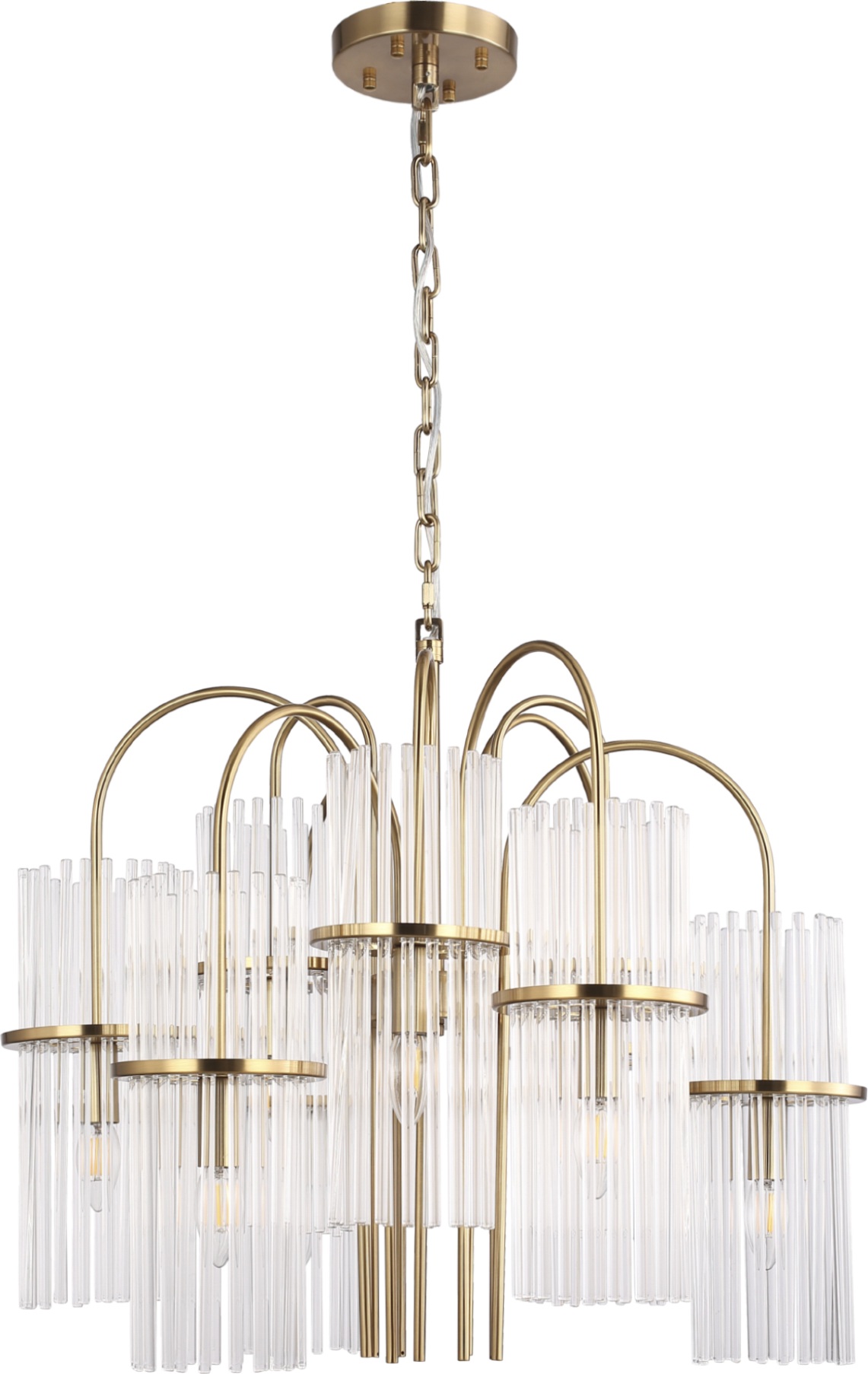 Изображение товара Подвесная люстра ST Luce Tasse SL6145.303.09 латунь/прозрачный E14 9*40W