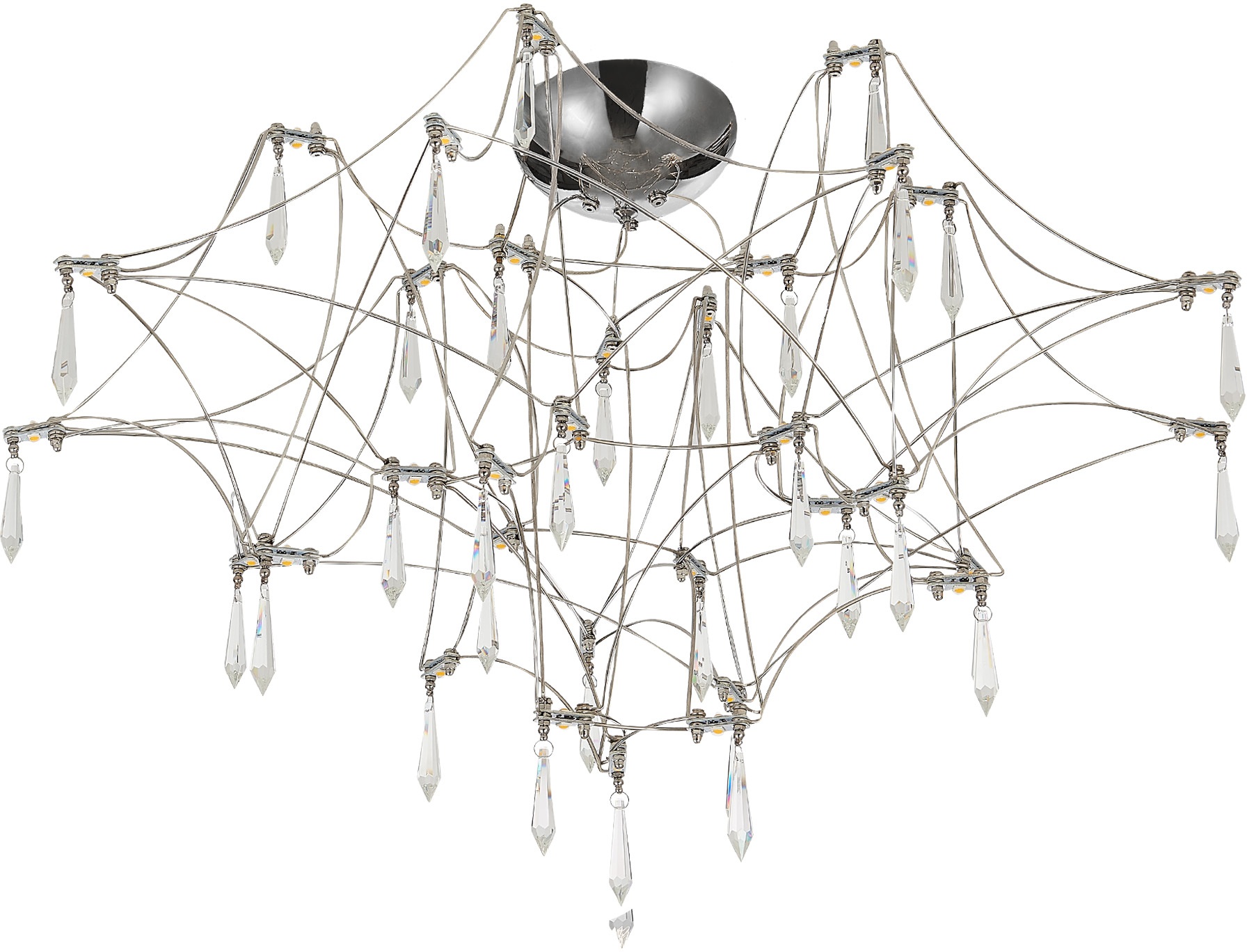 Изображение товара Потолочная люстра светодиодная ST Luce Gravetta SL6601.102.78 Хром/Прозрачный LED 78*0,35W 3000K