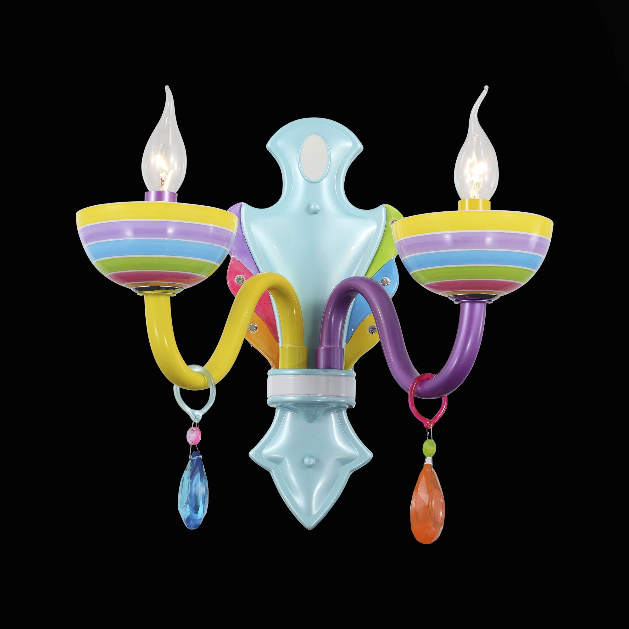 Изображение товара Бра для детской подсвечник с узором в полоску ST Luce ORNATO SL672.781.02 с подвесками