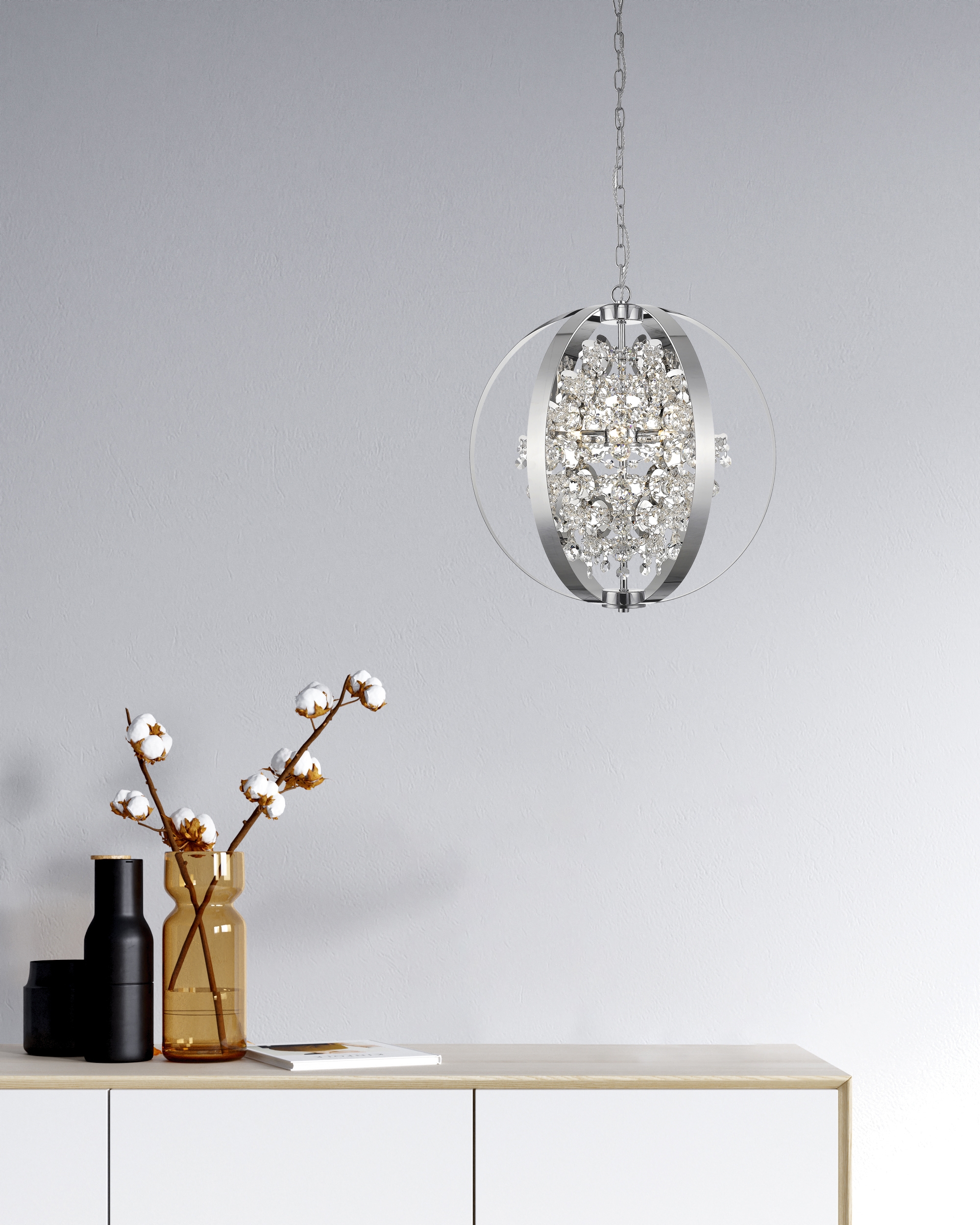 Изображение товара Подвесная люстра хрустальная Simple Story 1021-5PL в форме шара