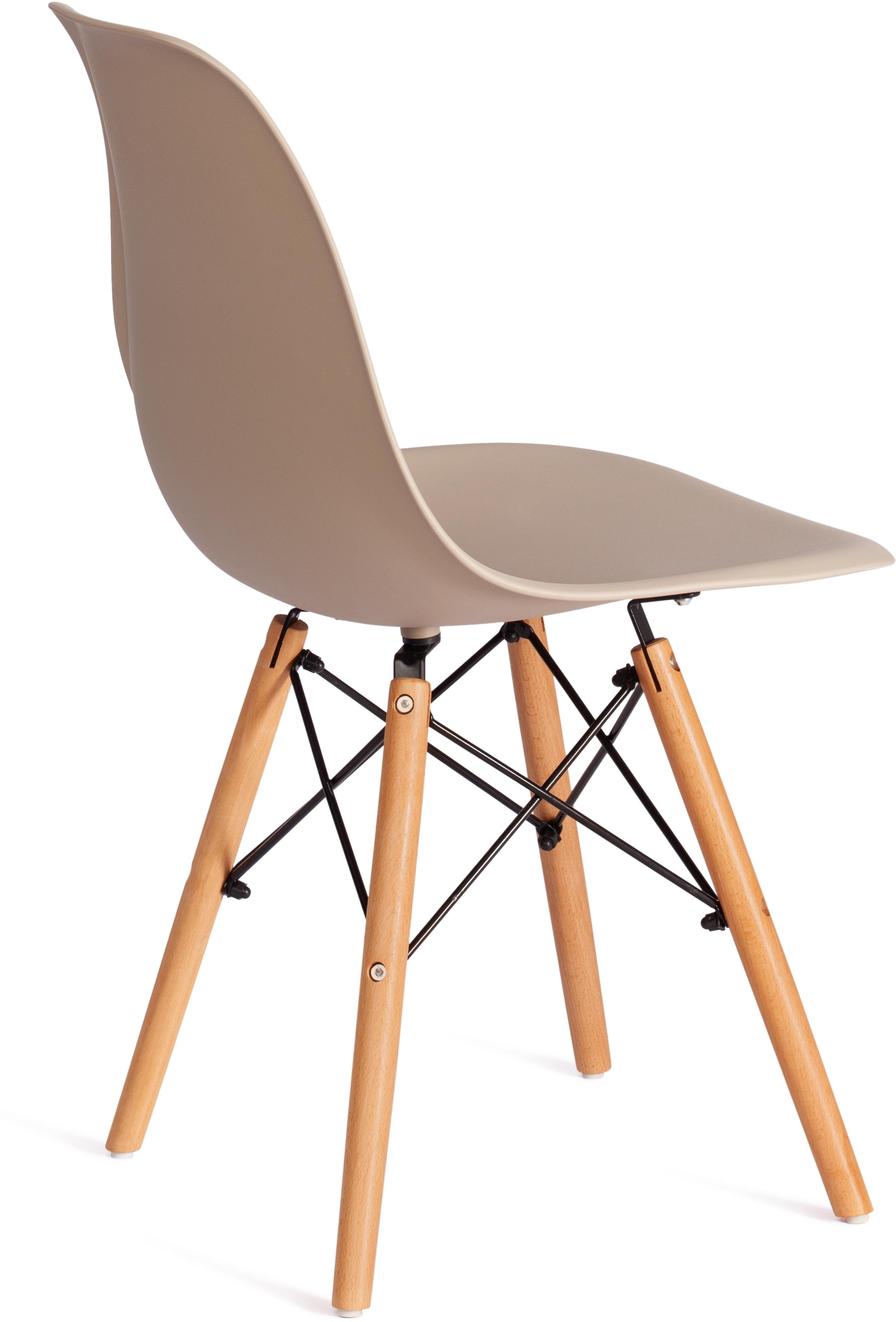 Обеденный стул Tetchair CINDY (Дерево бук,Металл,Пластик/Бежевый ...