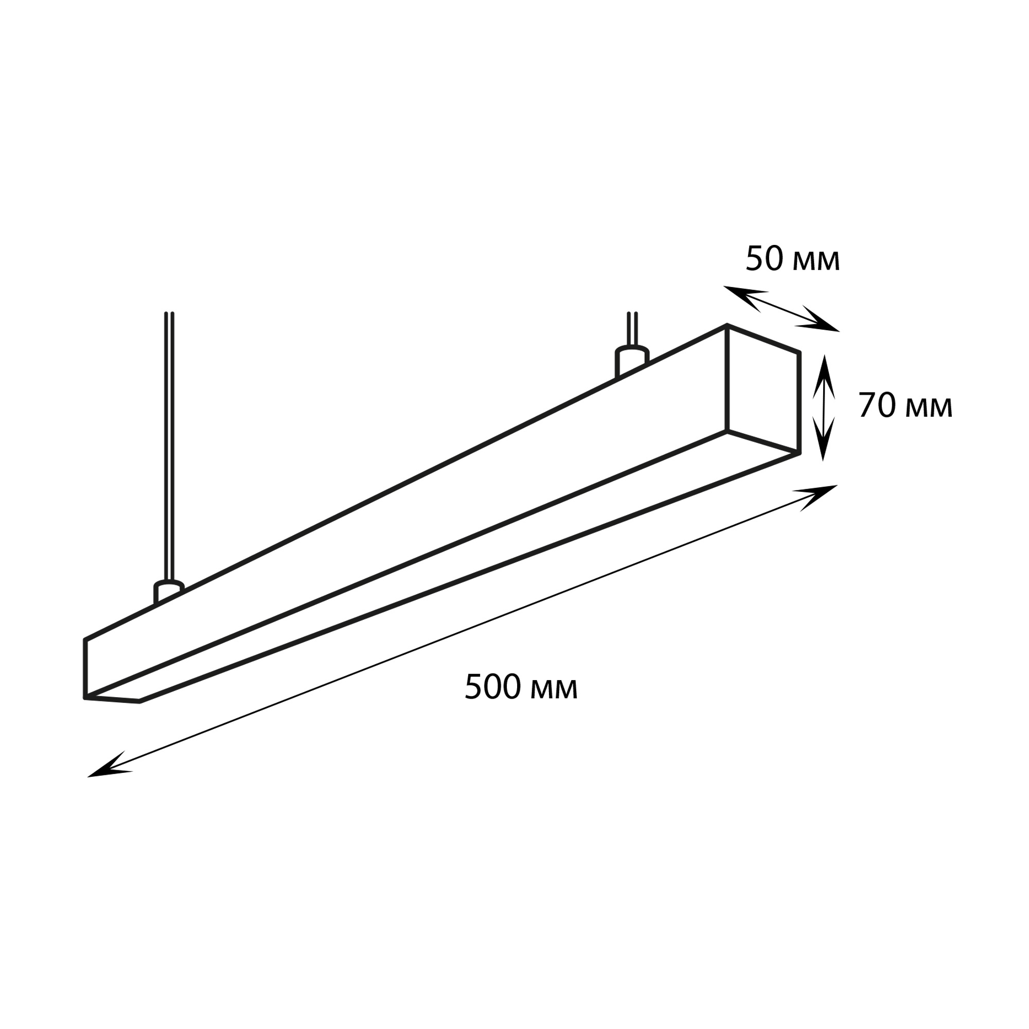 Изображение товара Настенно-потолочный линейный светильник Uniel 4000K 22W IP65 черный