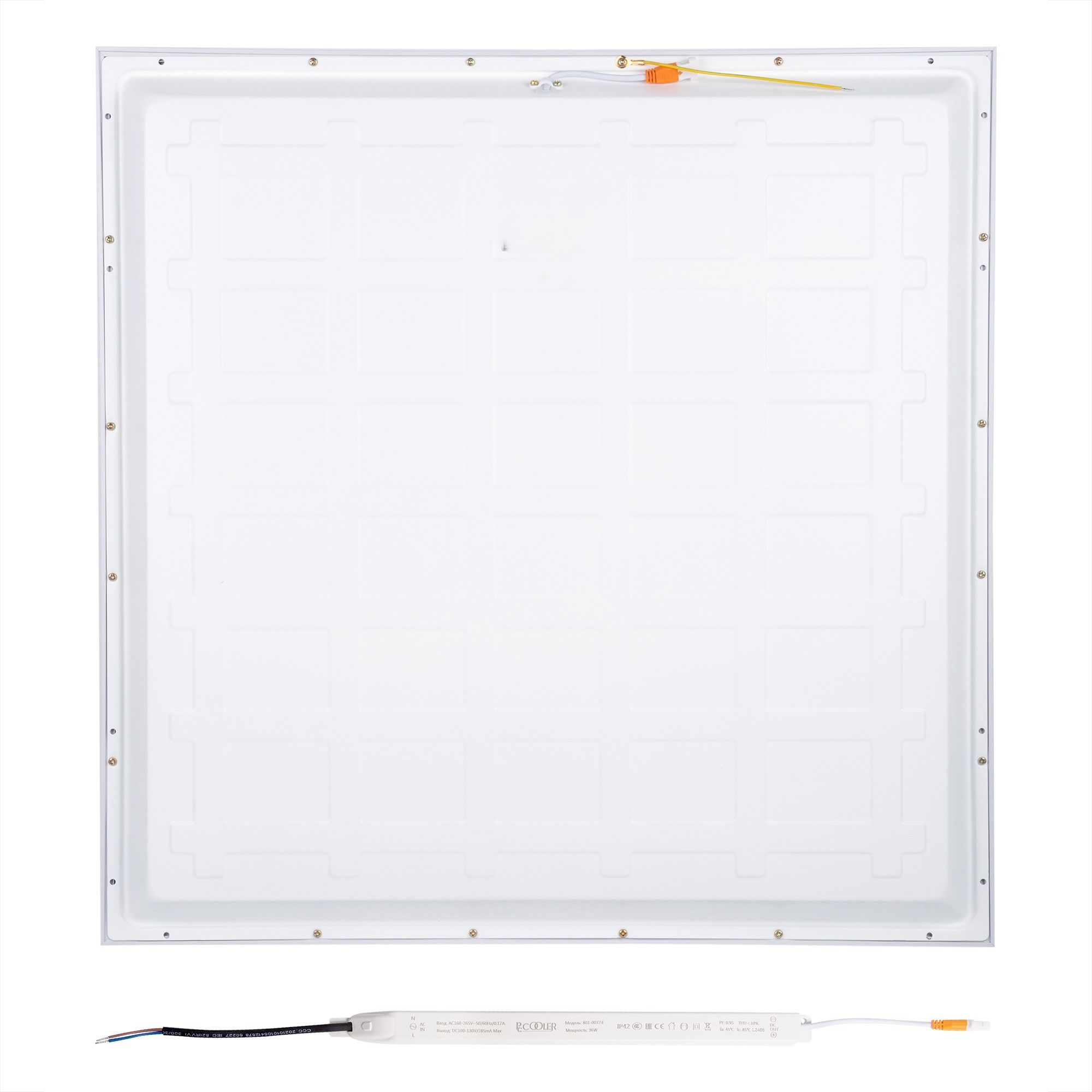 Изображение товара Светильник светодиодный потолочный универсальный, 3000K, в комплекте с и/п Uniel Premium+ ULP-6060 36W/3000K/LL IP40 PREMIUM+ OPAL WHITE